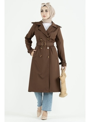 Brown - Trench Coat - Sevitli