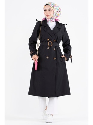 Black - Trench Coat - Sevitli