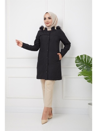 Hafsa Mina Black Puffer Jackets