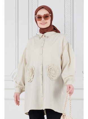 Beige - Tunic - Sevitli