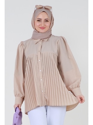 Beige - Tunic - Sevitli