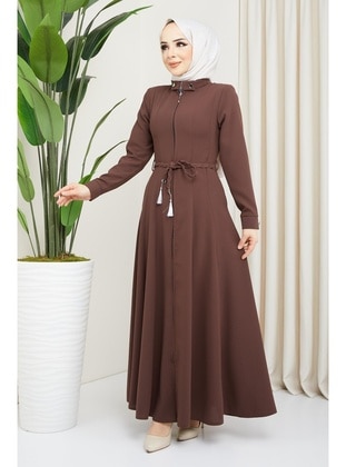 Brown - Abaya - Hafsa Mina