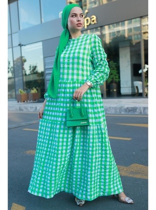 Green - Modest Dress - Hafsa Mina