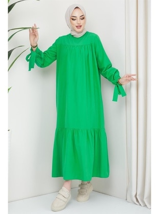 Green - Modest Dress - Hafsa Mina