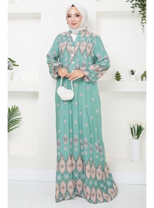 Mint Green - Modest Dress - Hafsa Mina