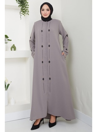 Grey - Abaya - Hafsa Mina