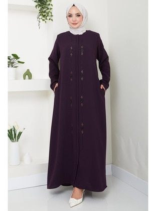 Maroon - Abaya - Hafsa Mina