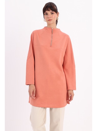 Powder Pink - Turndown collar - Tunic - ALLDAY