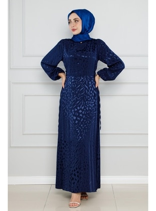 Navy Blue - 1000gr - Evening Dresses - Sevitli