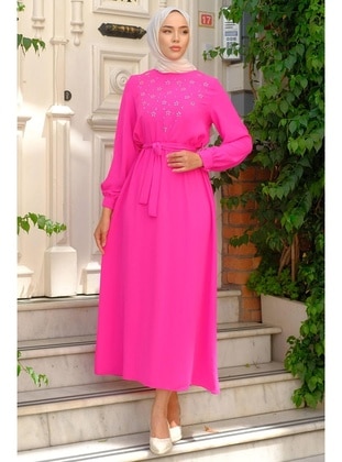 Fuchsia - Modest Dress - Hafsa Mina