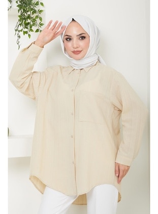 Beige - Tunic - Hafsa Mina