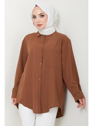 Brown - Tunic - Hafsa Mina