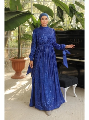 Saxe Blue - Modest Evening Dress - Hakimoda