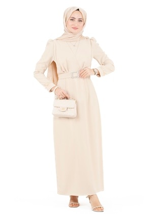 Beige - Evening Dresses - Sevitli