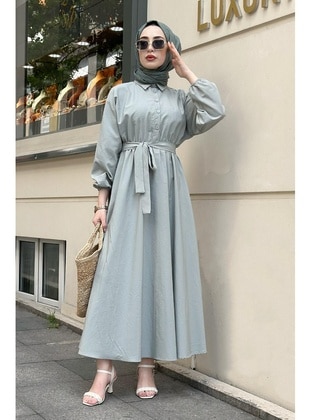 Mint Green - Modest Dress - Sevitli