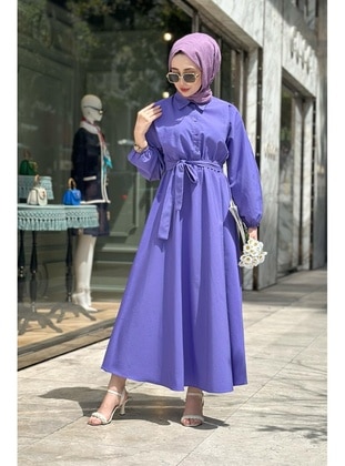 Lilac - Modest Dress - Sevitli