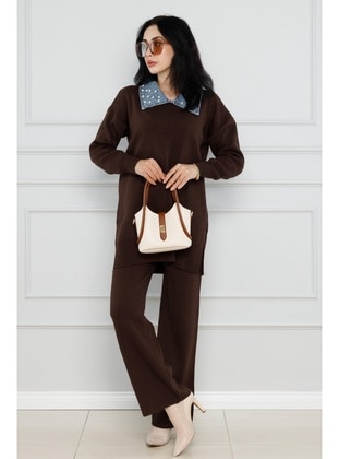 Brown - Knit Suits - Sevitli