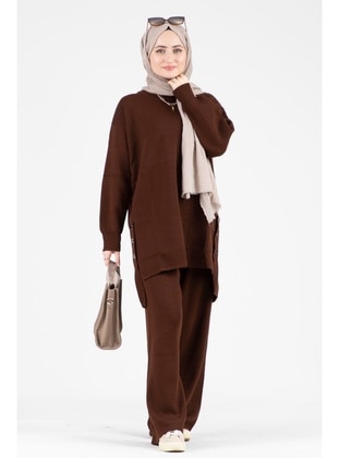 Brown - Knit Suits - Sevitli