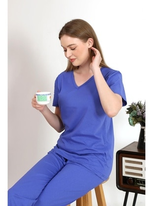 Saxe Blue - Pyjama Set - Akbeniz