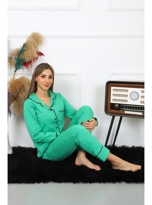 Green - Pyjama Set - Akbeniz