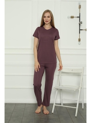 Maroon - Pyjama Set - Akbeniz