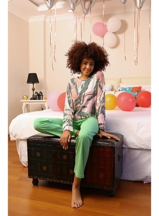 Pistachio Green - Pyjama Set - Akbeniz