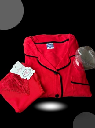 Red - Pyjama Set - Akbeniz