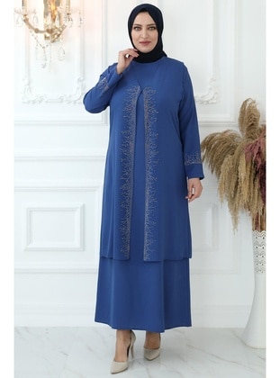 Indigo - Modest Evening Dress - Amine Hüma