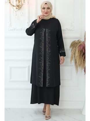 Black - Modest Evening Dress - Amine Hüma