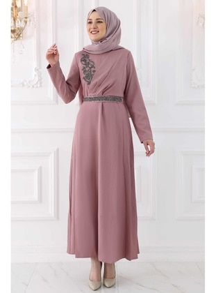 Dusty Rose - Plus Size Evening Dress - Amine Hüma