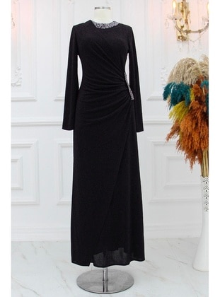 Black - Modest Dress - Amine Hüma