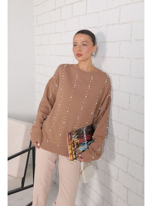 Beige - Jumper - Melike Tatar