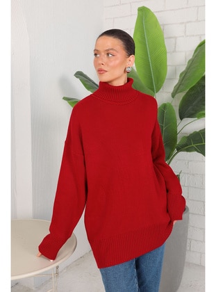 Burgundy - Jumper - Melike Tatar