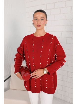 Burgundy - Jumper - Melike Tatar