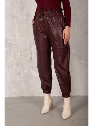 Maroon - Pants - Melike Tatar