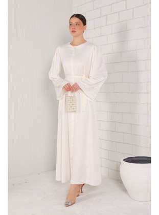 Ecru - Modest Evening Dress - Melike Tatar