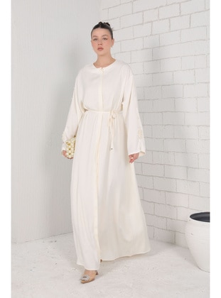 Ecru - Modest Evening Dress - Melike Tatar