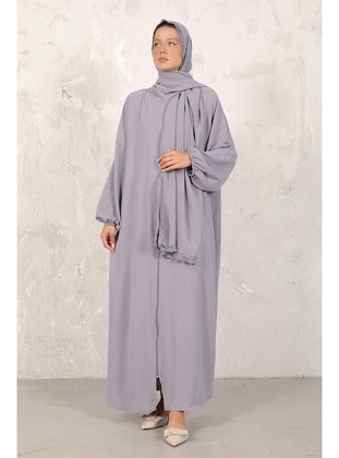 Grey - Modest Dress - Melike Tatar