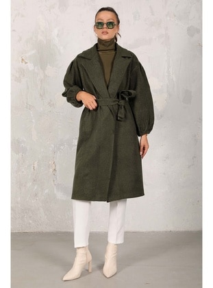 Khaki - Coat - Melike Tatar