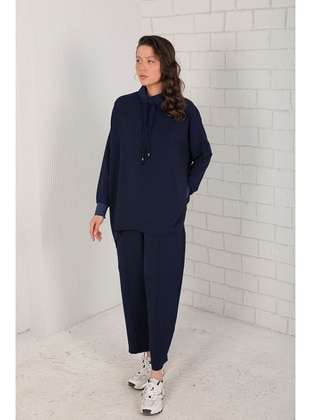 Navy Blue - Suit - Melike Tatar