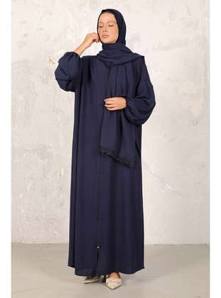 Navy Blue - Modest Dress - Melike Tatar