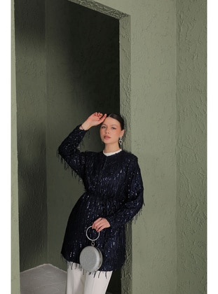 Navy Blue - Topcoat - Melike Tatar