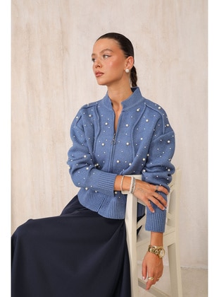 Blue - Cardigan - Melike Tatar