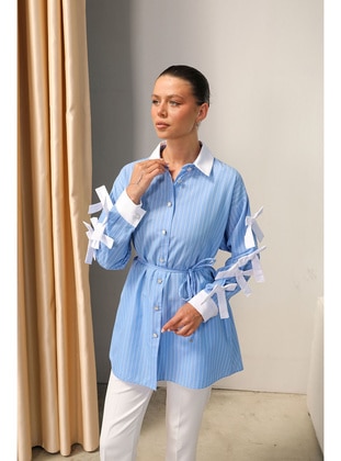 Blue - Blouses - Melike Tatar