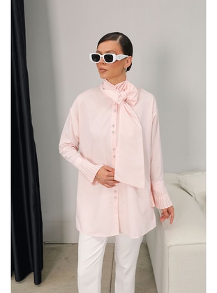 Powder Pink - Blouses - Melike Tatar