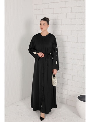 Black - Modest Evening Dress - Melike Tatar