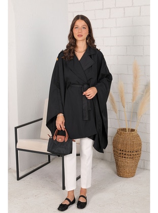 Black - Poncho - Melike Tatar