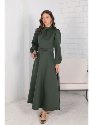 Khaki - Modest Dress - Melike Tatar