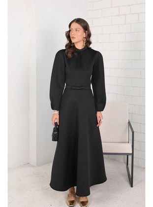 Black - Modest Dress - Melike Tatar