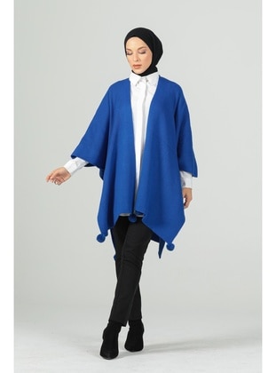 Blue - Plus Size Ponchos - Maymara